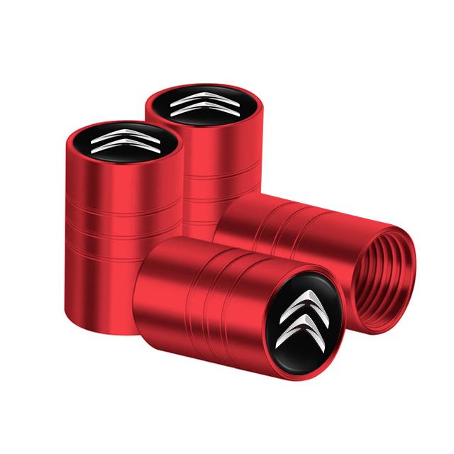 4Pcs Alloy Car Valve Cap Wheel Valves Dust Cover Tire Accessories For Citroen e-C3 e-C4 X C5X C3 C4 Cactus Picasso C-Crosser C6