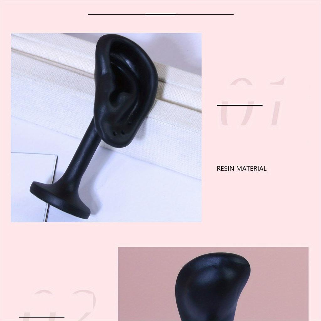 1 Stück Harz Tragbarer Ohrring-Aufsteller Schmuckständer Ohrförmiger Ohrstecker-Organizer Halterständer Für Ohrringe Ohrring-Präsentationswerkzeug