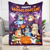 Halloween Bluey Gang Blanket Soft & Cozy Suitable for Sofa Couch Bed Four Seasons Multipurpose Modern Style Birthday Christmas Gift Blanket