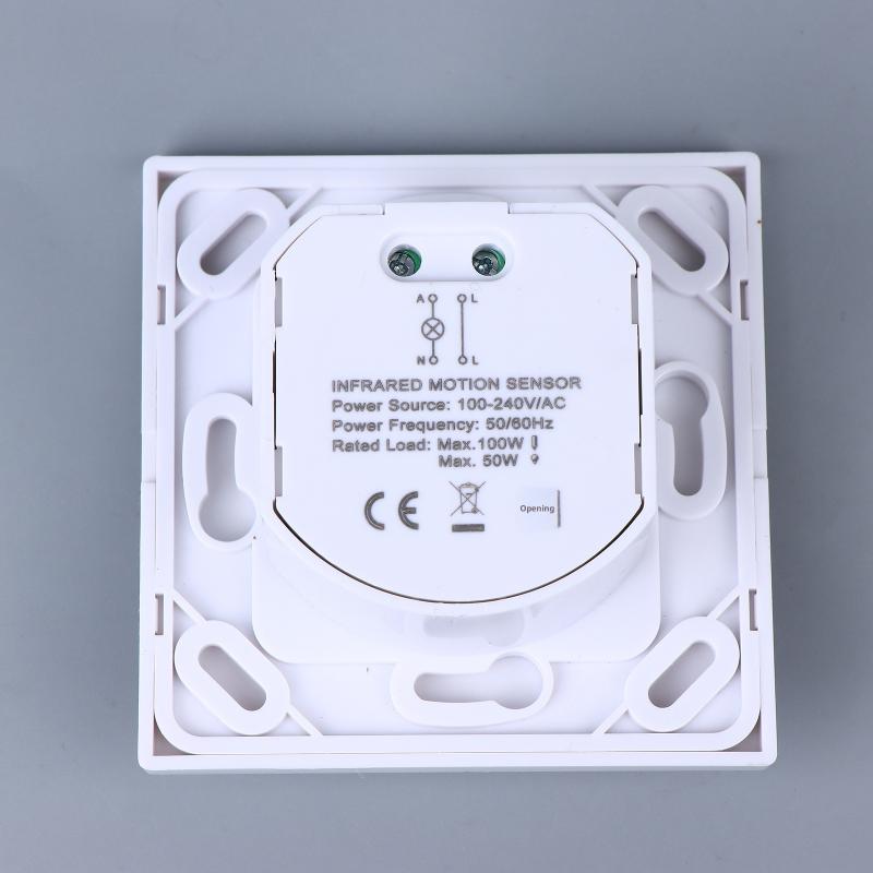 Human Infared Auto Sensing Switch, 2-Wire LED PIR Motion Sensor, Time Delay Adjustment, AC 110-240V DC 9-24V