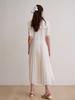 B Muse Mansion Sailor Lace Pleated Dress - Ivory