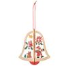 Christmas Wooden Pendants For Xmas Tree Glass Decorations Snowflakes Bell Pendant 3D Red bells/stars/christmas Ornaments In Mini