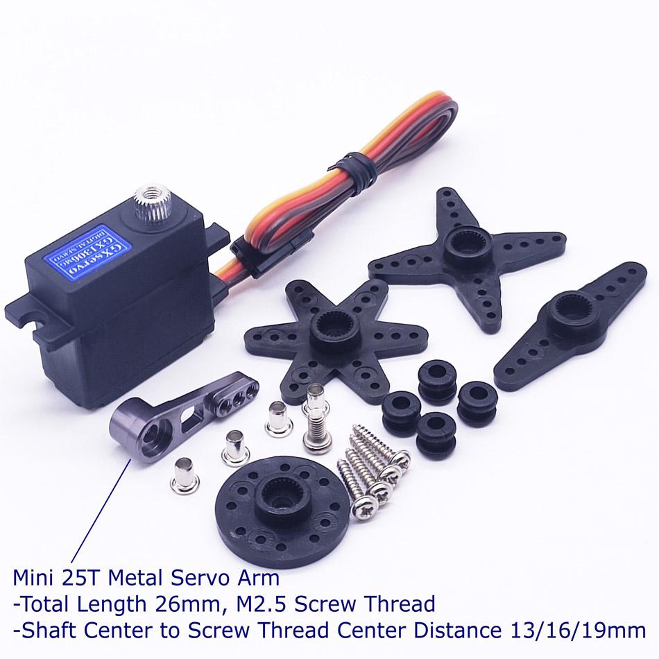 GXServo GX1306MG 4kg 17g 6.0v High Speed Digital Metal Gears Mini Servo For RC Car Fix-Wing Boat Robot Arm WPL Model Parts