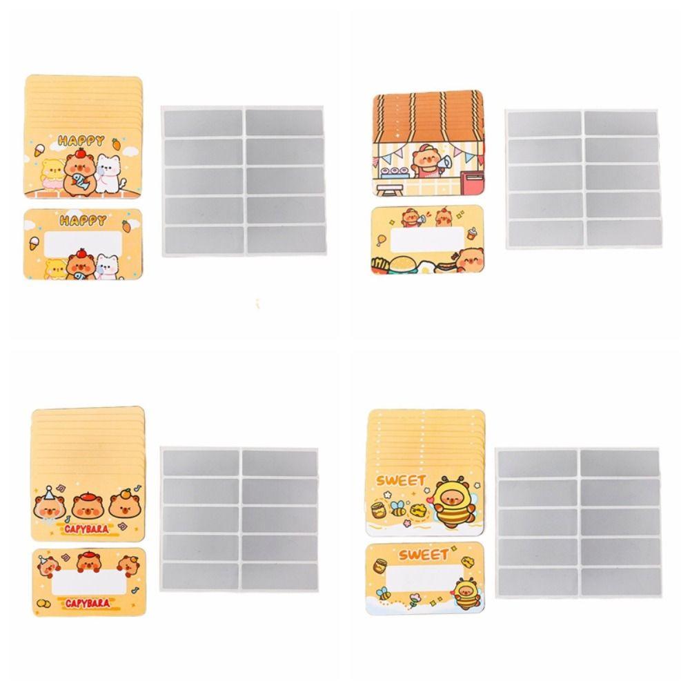 10Pcs Anniversary Vouchers Tickets Capybara Surprise Lucky Cards Scratch-off Cards  Decoration