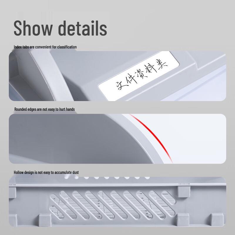 Deli 9217ES 3-Tier Hollow Mesh Horizontal File Tray
