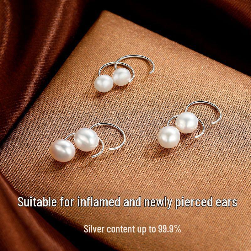 S925 Sterlingsilber Luxus Ohrklemme für Damen - Chic, Retro, Nicht-Gepierctes Design