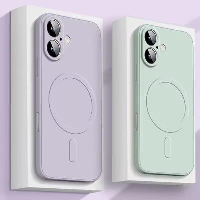 High Quality Liquid Silicone Magnetic Case For iPhone17 Air 16 15 14 Plus 13 12 Mini 11 Pro XS Max 7/8 For Magsafe Wireless Charge Soft Cover