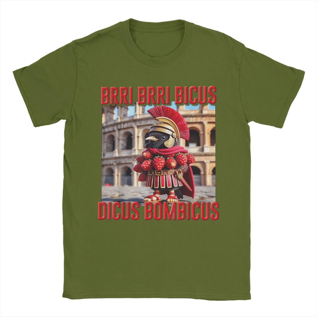 Bri Bri Bicus Dicus  Italian Brainrot Meme T-Shirt for Men  Novelty Cotton Tees O Neck Short Sleeve T Shirts Graphic Tops