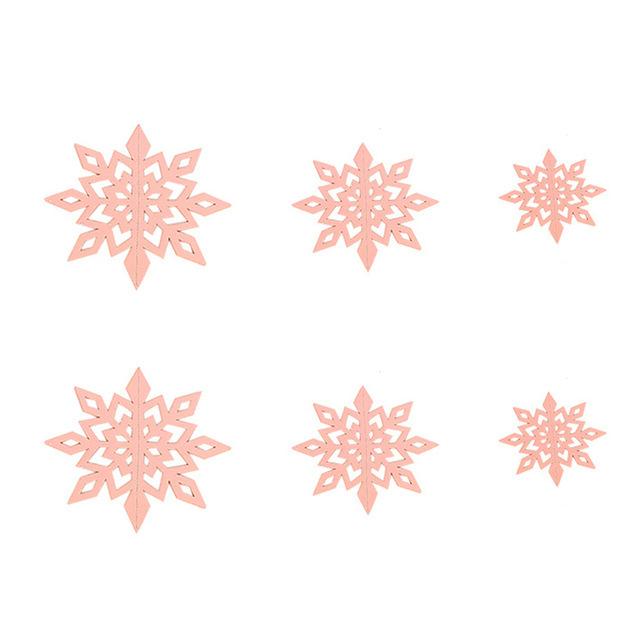6Pcs 3D Snowflake Pendant Paper Christmas Snowflake Pendant Snowflake Pendant Holiday Party Decorations