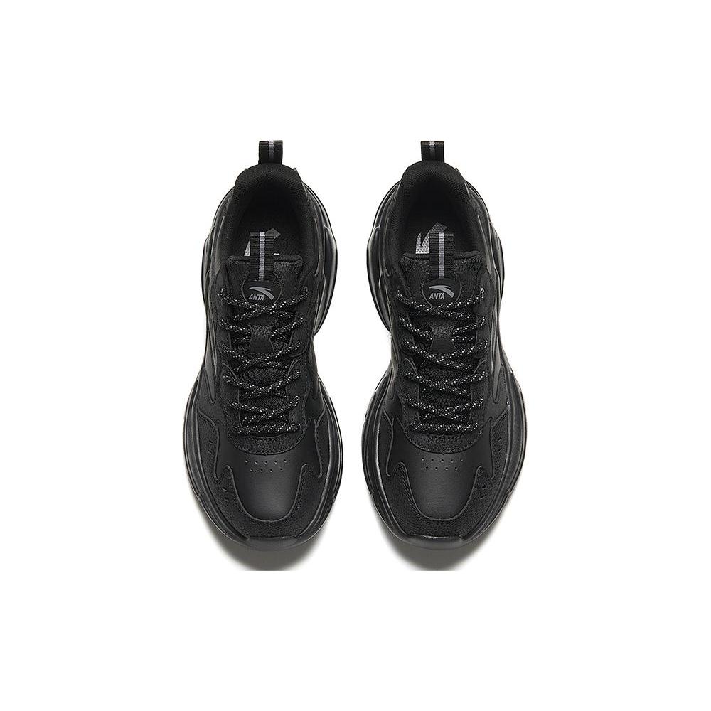 Anta Cushioning Abrasion Resistant Breathable Low top Casual Shoes Women's Black 922328815-5