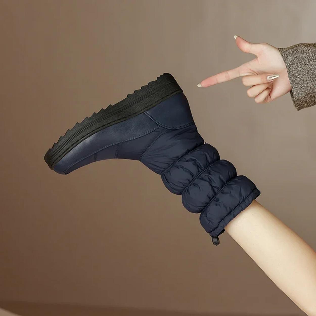 

Черные Синие Морозные Зимние Снежные Ботинки Женские Водонепроницаемые Ботильоны 2024 На Шнурке Теплые Плюшевые Уличные Ботинки на Танкетке 44 синий