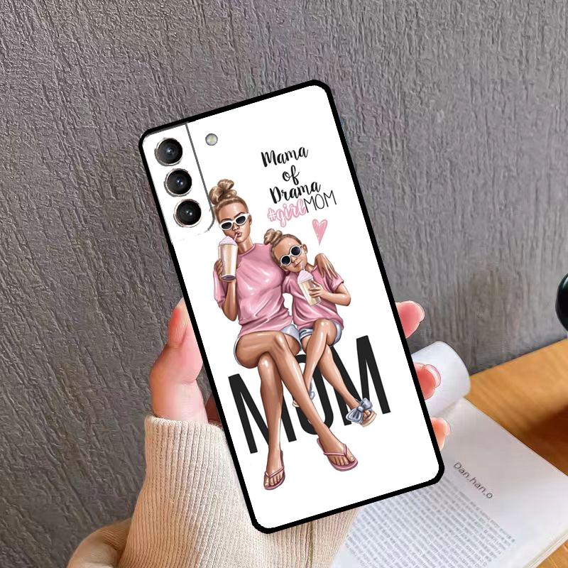 SUPER MOM MUM MAMA BABY Case For Samsung Galaxy S21 S20 FE S22 S23 Ultra Note 20 S8 S9 S10 Note 10 Plus Cover Shell