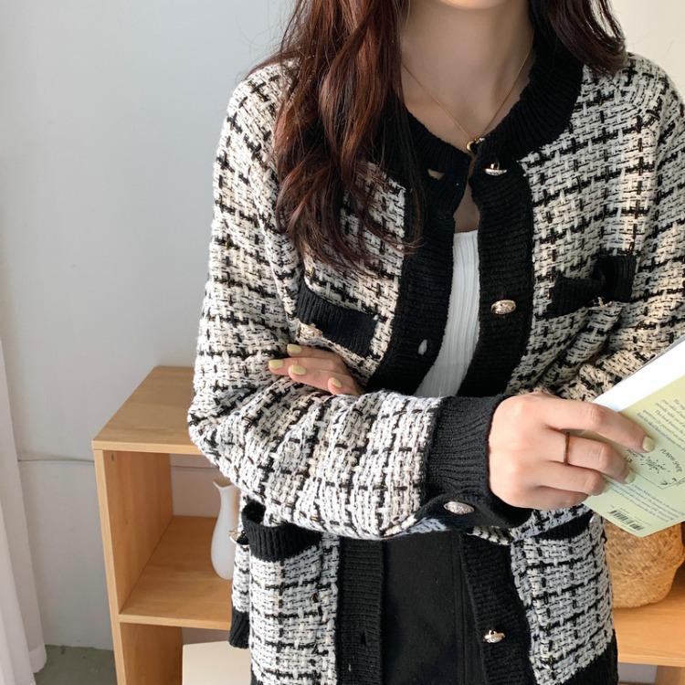 Korean Style CC Cream Sweater Coat for Women - 2021 Autumn/Winter, Loose Mid-Length Knit Cardigan