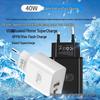 Dual-Port 40W QC4.0+PD20W Charger for Huawei, Apple, Samsung with Super Fast PPS Charging