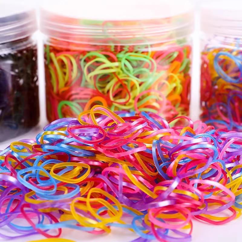 High Elasticity Black Hair Ties for Women & Children - Durable, Non-Damaging, Disposable Rubber Bands