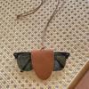 Anti-lost Pu Leather Magnetic Hat Clip Neck Hanging Sunglasses Storage Lanyard Glasses Clip  Girl