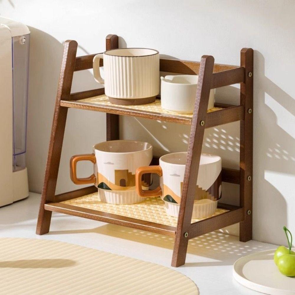 Space-saving Wooden Storage Shelf Steady Cosmetics Storage Shelf Kitchen Shelf  Dorms