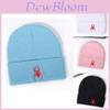 Spider Embroidered Knit Beanie With Warmth For Streetwear And Casual Wear