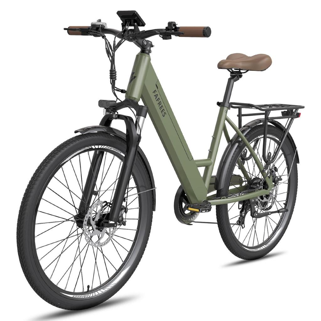 FAFREES F26 Pro City Commuting Electric Bicycle With TowSeat 36V15Ah Battery 250W Motor 26 Inch City Tires 120KG Load E-Bike For Adult