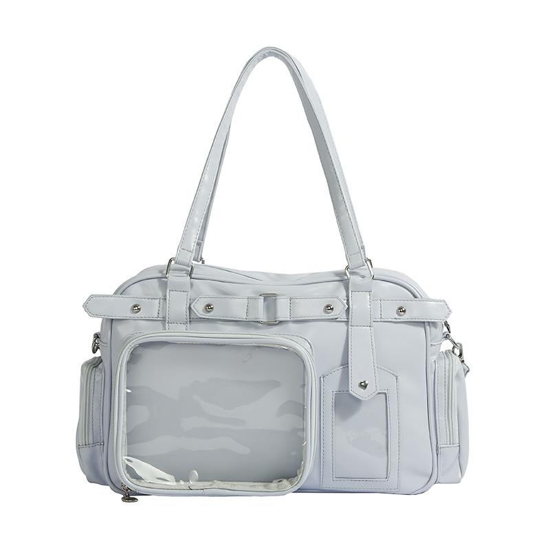 

2025 new large-capacity two-dimensional uniform pain bag fashionable and simple star chasing college style shoulder portable tote bag синій