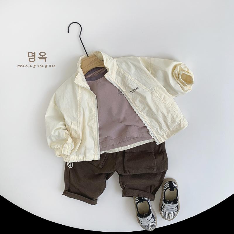 Harajuku Style Unisex Kids Casual Long Pants Korean Versatile Outer Trousers
