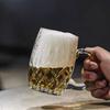 Large Capacity Glasses High-end Luxurious Thickened Craft Beer Mug with A High Appearance Level Handle for Draft Beer Glass Cups