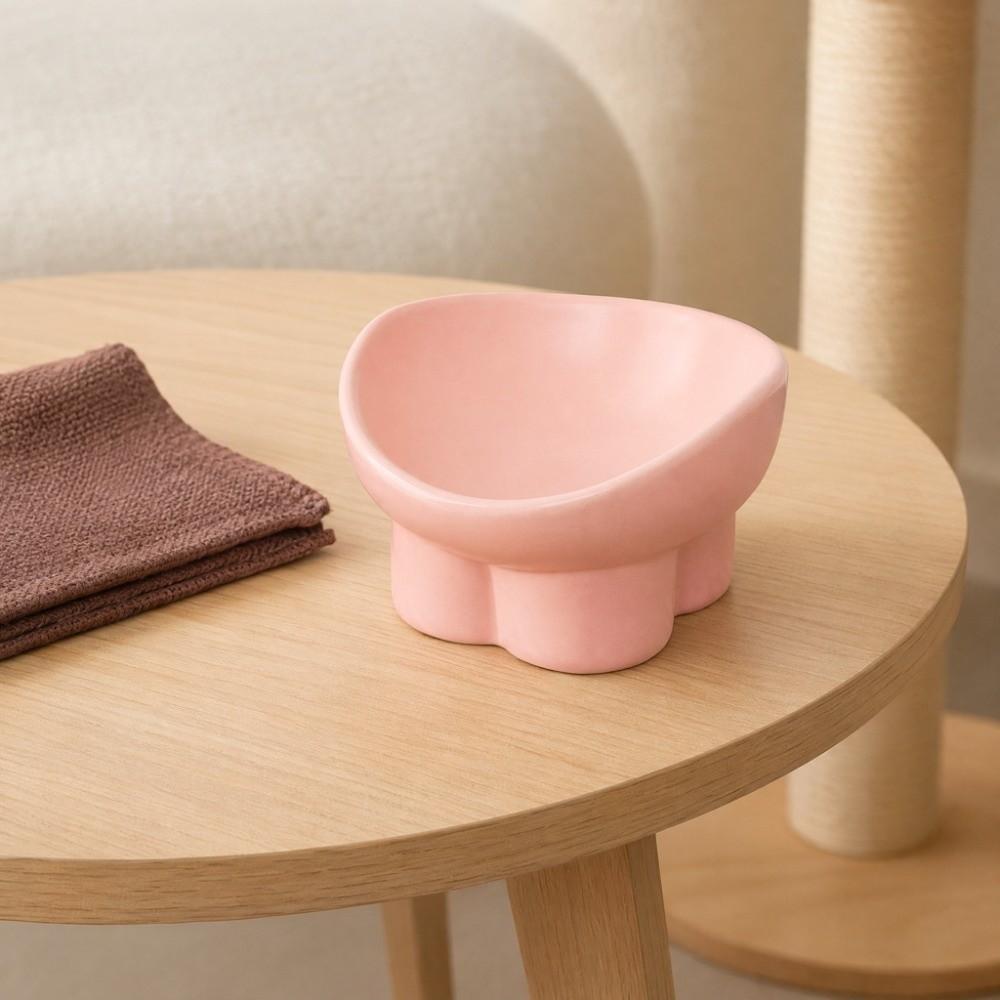 Large Diameter Neck Protection Bowl Anti-knock Pet Food Bowl Elevated Cat Bowl for Pets Cats Dogs
