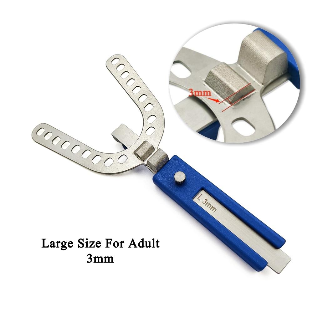 Dental Oral Centric Tray Set Impression Trays ProGauge for Bite Recording 2mm/3mm/5mmDenture Repair Occlusal Record Articulator