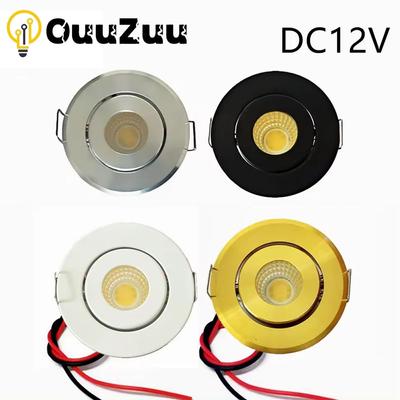 Led COB Decke Licht 12V 3W LED Spot Licht Einstellbar Drive Free Down Lichter Showcase Schrank Einbau Beleuchtung Weiß Fett