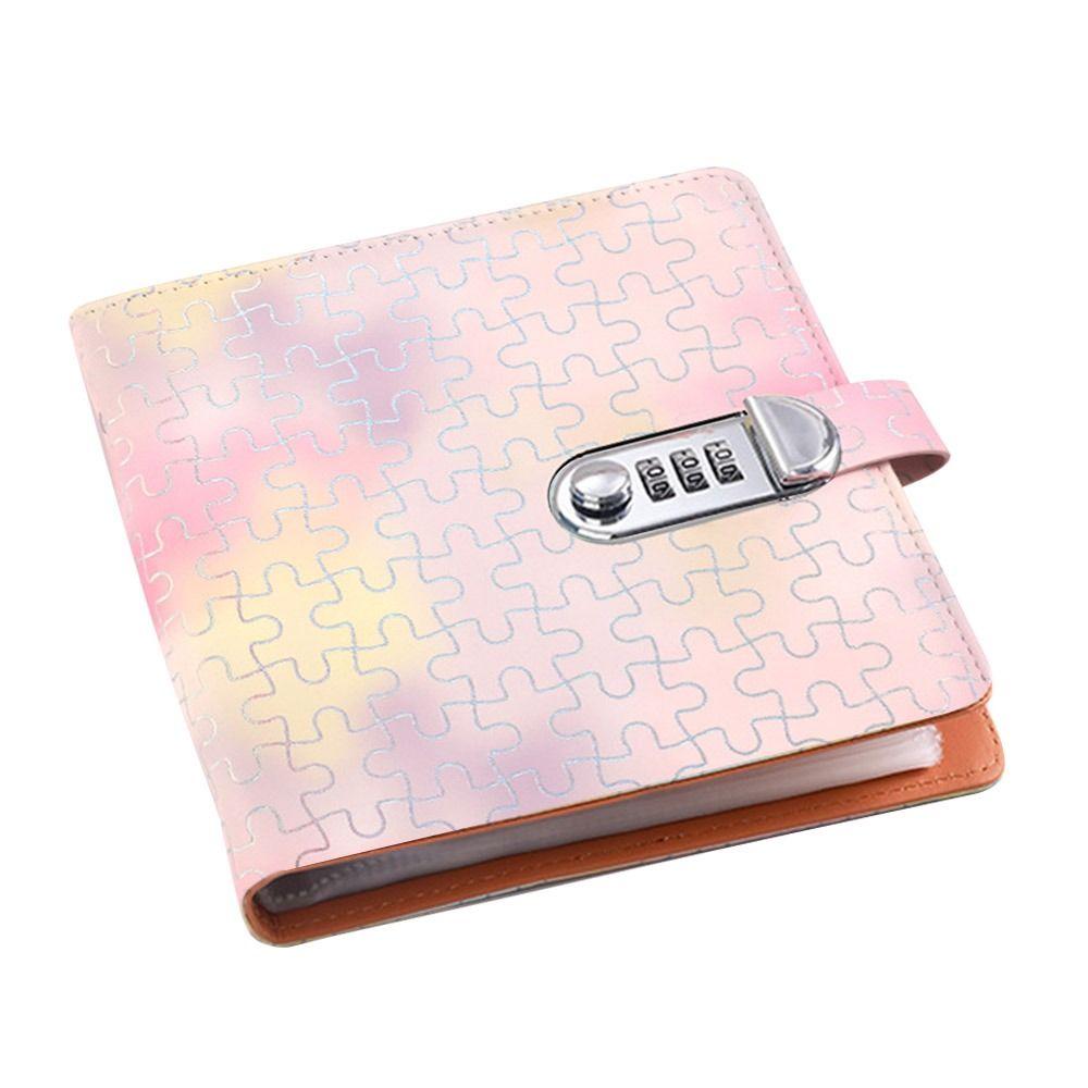 PU Money Collection Book With Password Lock Savings Binder Gifts Savings Challenges Book  Children