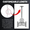 Motorhomes Sewer System 6" and 9" Sanitation Waste Valves Extension Handle Rod Kit, 2Pieces for Effortlessly Maintenance