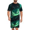 Men's Halloween Pajama Set with Fun Print, Relaxed Fit Sleepwear for Holiday