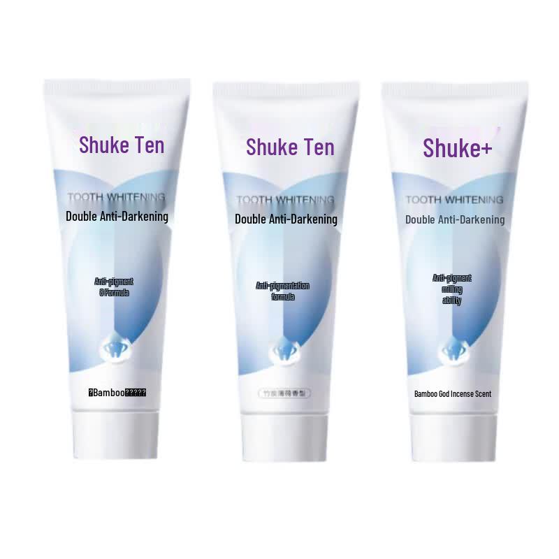 Suke Dual Anti-Plaque Whitening Toothpaste with Bamboo Charcoal Mint, 3 x 160g