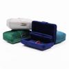 Velvet Gold Button Jewelry Box for Rings and Earrings
