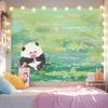 Süße Luoyang Panda Huahua Wandbehang-Tapisserie Süßes Mädchenherz-Stil-Dekor für Schlafzimmer und Zimmer
