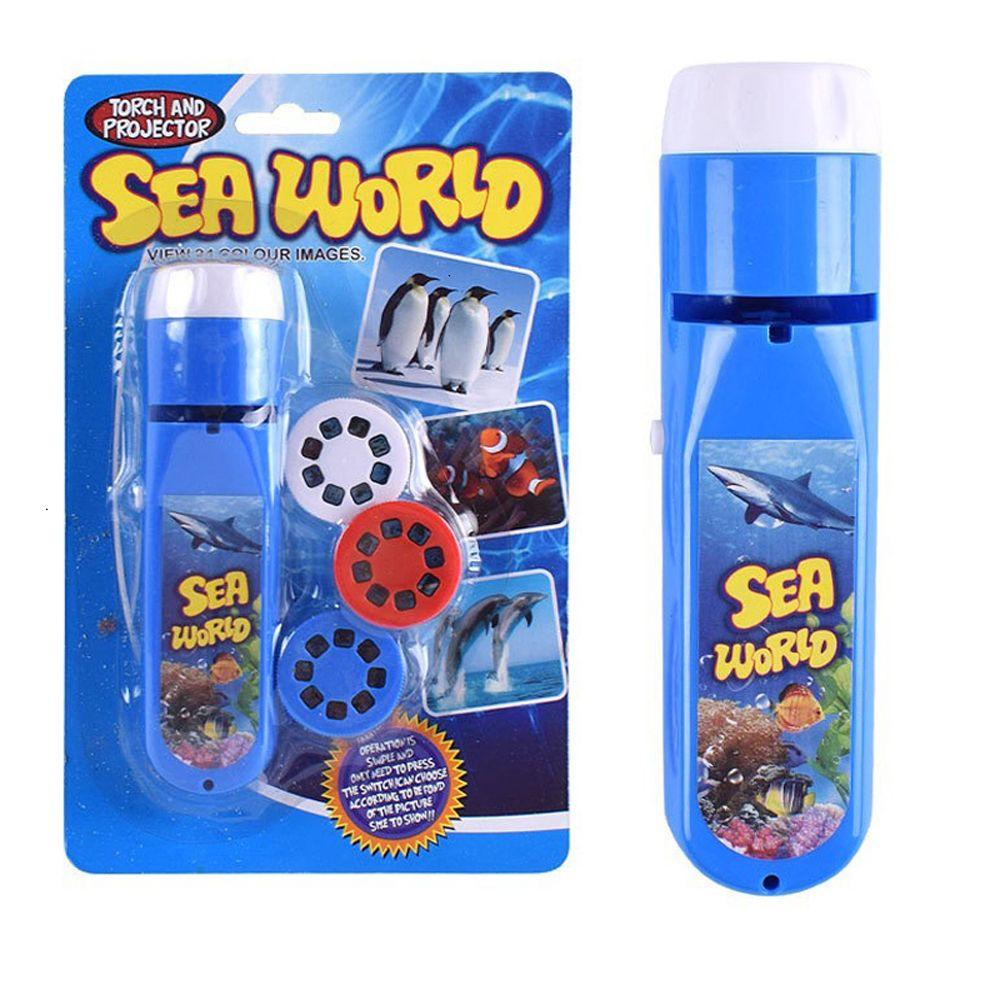 

Cartoon Pattern Projection Torch Puzzle Toys Projection Flashlight Children Projector Light-up Toys Ocean World