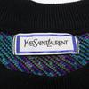 Yves Saint-Laurent Check Knit Dress M Black X Purple X BlueUsed