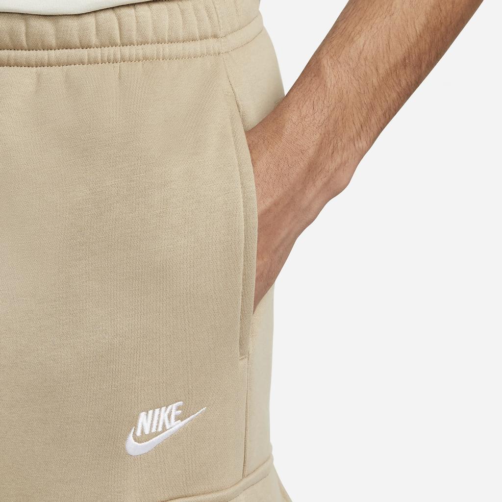 Nike Cargo Trousers Solid Color Logo Embroidery Elastic Waistband Cuffed Knit Sports Pants Men bottoms Light-Brown CD3129-247