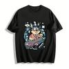 Trendy Cool Rabbit Print T-Shirt Street Style Casual Loose Top Pure Cotton T-shirt