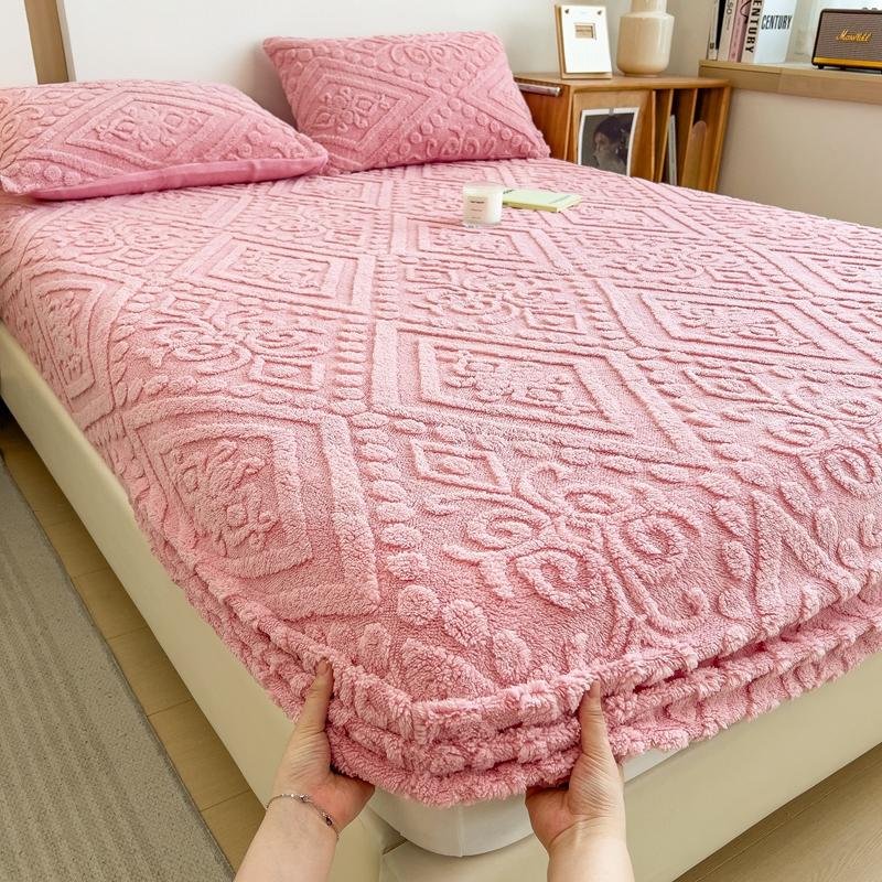 

Европейский стиль 3 шт./комплект теплая плюшевая простыня на резинке и наволочка чехол для матраса с резинкой бархатный чехол для кровати зима осень 90x190x30cm