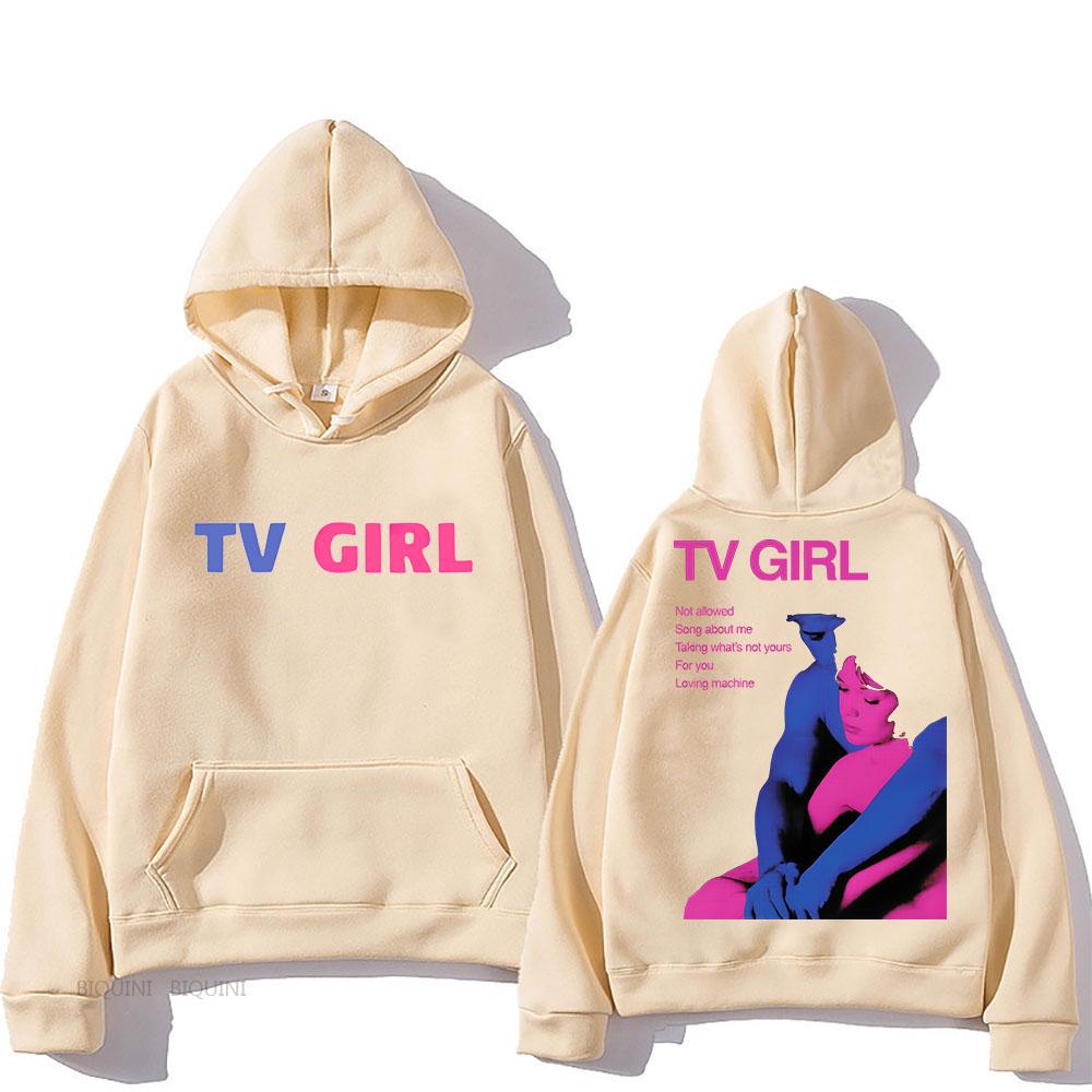 TV Girl Hoodeds With Hooded Harajuku Casual Retro Sweatshirt for Autumn/Winter Fleece Clothing Sudaderas Hoody