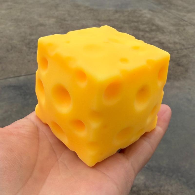 Squishy Cheese Cube Squeeze Toys Soft Butter Cheese Fidget Toy Slow Rebound Push Stress Relief Sensory Toy Christmas Present