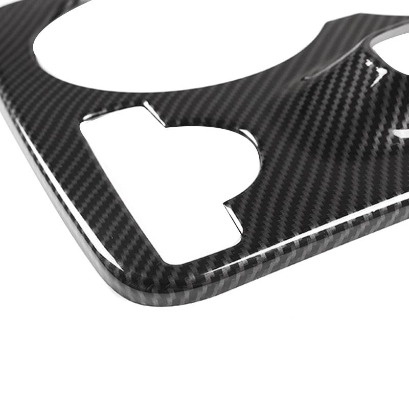 Carbon Fiber Car Console Water Cup Holder Cover Trim For Mercedes Benz Glk X204 2008-2015