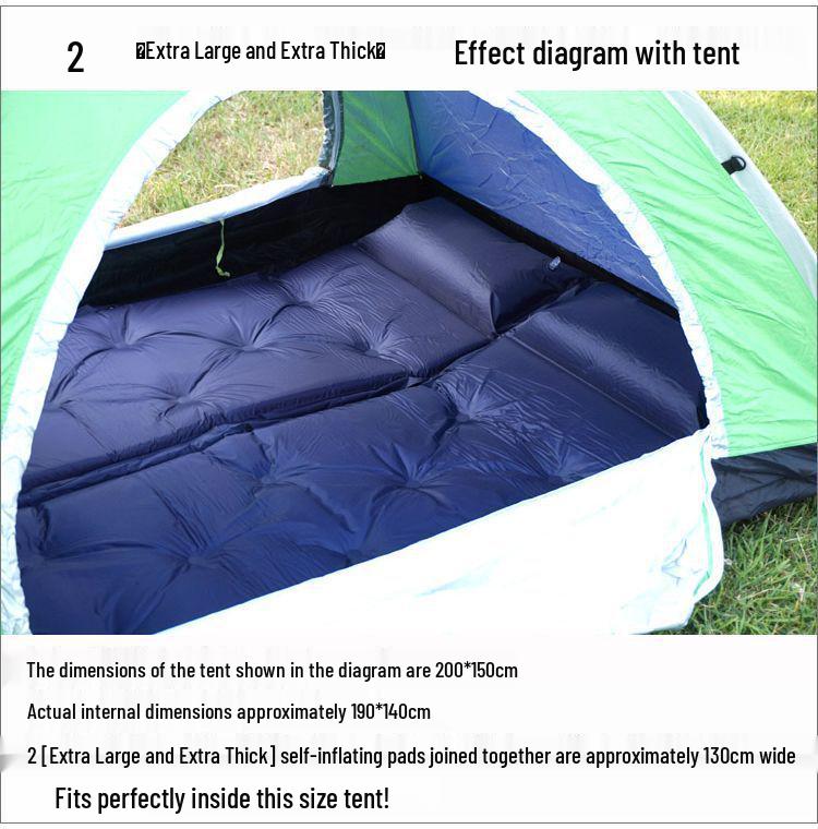 Self-Inflating Outdoor Camping Mat - Connectable Sleeping Pad for Single or Double Tents
