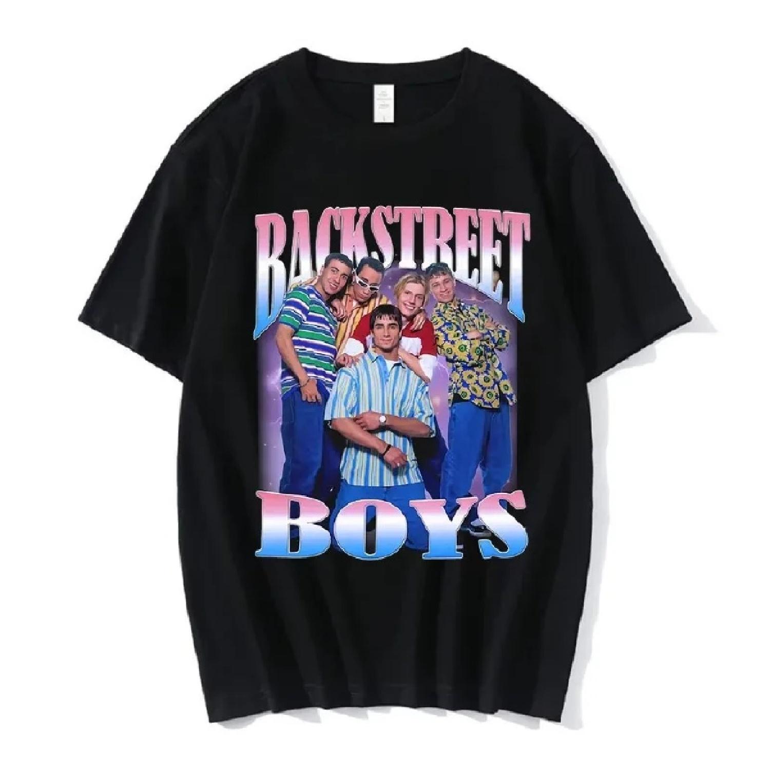 

Футболка з графічним принтом Backstreet Boys 90-х Винтажна футболка бой-бенду Чоловіча Жіноча Хіп-хоп Готична Оверсайз Футболки Streetwear XXXXXL різнокольоровий