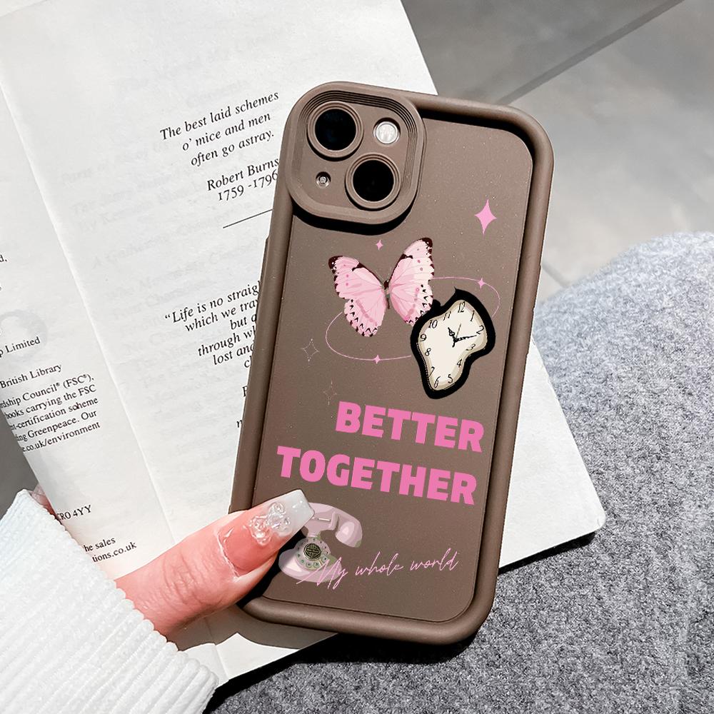 For Huawei P50 Pro P40 Lite Honor 8X 9X X9 Tecno Spark Go Infinix Smart 8 Vivo V29 V30 Y02 Y16 Cartoon Cute Butterfly Pattern Soft Silicone Phone Case