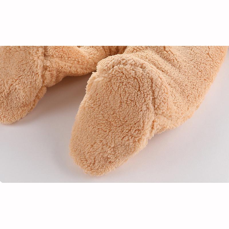 Chaqueta de Invierno para Bebé Recién Nacido Mono con Capucha Caliente para Bebé Mono de Algodón Suave Engrosado Ropa de Dibujos Animados para Bebé Niña
