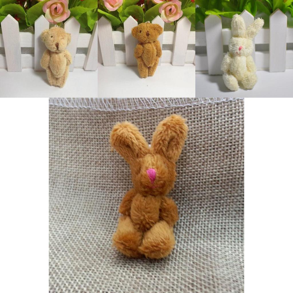 Adorable Mini Cute Plush Toy Tiny Rabbit Bear Doll With Soft And Cozy Feel