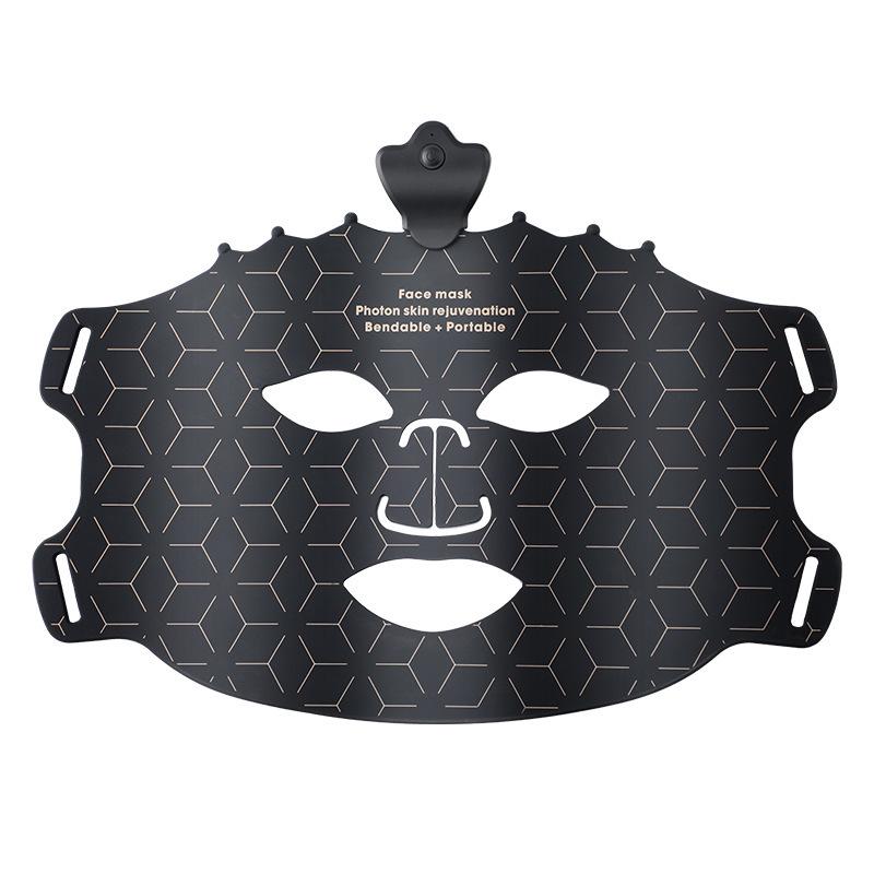 Home LED Photon Silicone Beauty Mask - Seven Color Light Facial Spectrometer чёрный