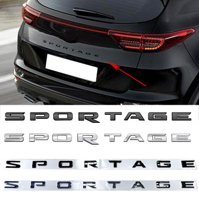 Autocollants de style de voiture avec emblème de lettre ABS, pour Sportage, Badge de carrosserie de coffre arrière, décalcomanies de décoration d'accessoires automobiles extérieurs